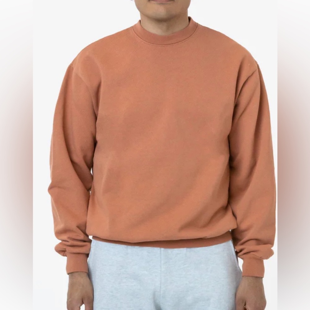 Los Angeles Apparel crewneck sweatshirt, terracotta, L, NWOT